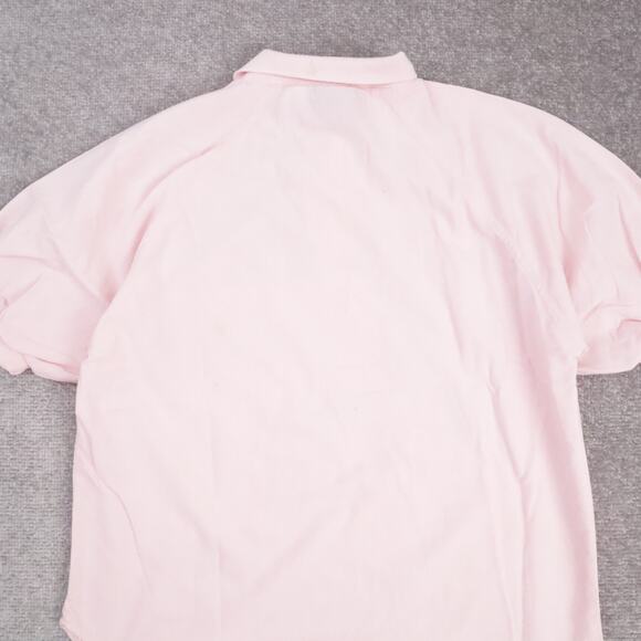 VTG 90s 80s Gitano US Military Printed Large Pink Short Sleeve Collared Shirt - Picture 9 of 9